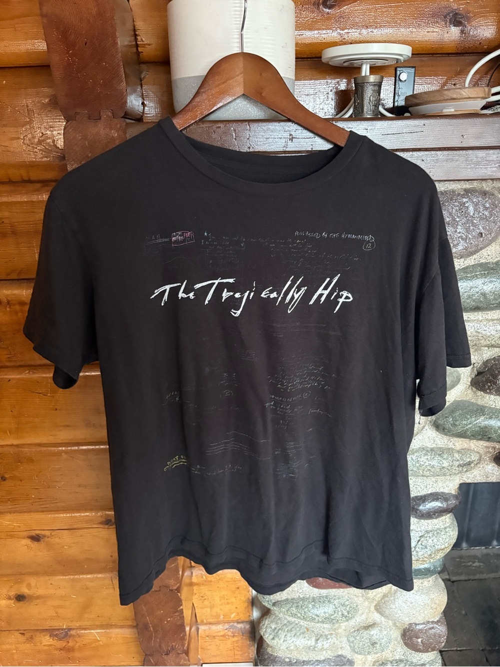 The Tragically Hip Man Machine Poem Black Graphic Band T-Shirt L